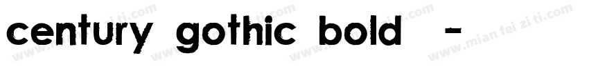 century gothic bold字体字体转换